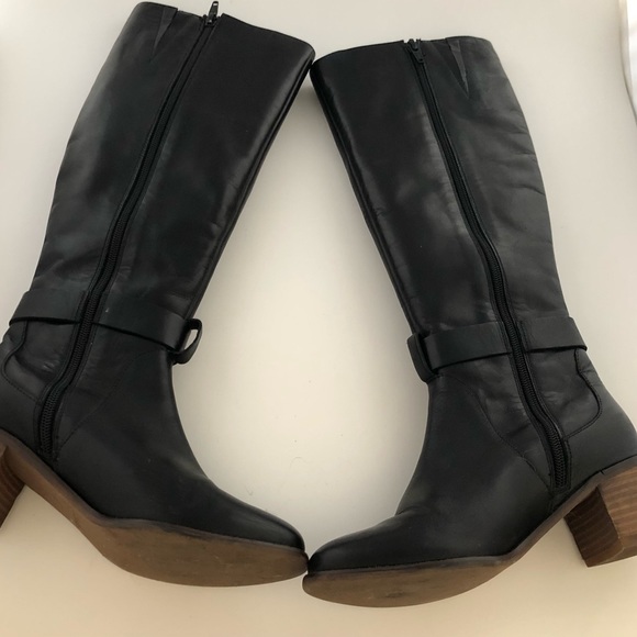 Anthropologie Liendo by Seychelles Tall Black Riding Boots Womens Sz 6 1/2 - Picture 4 of 15